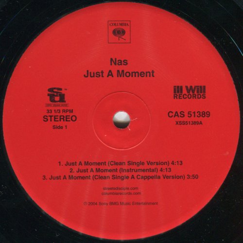 Nas - Just A Moment / These Are Our Heroes, 12", Promo