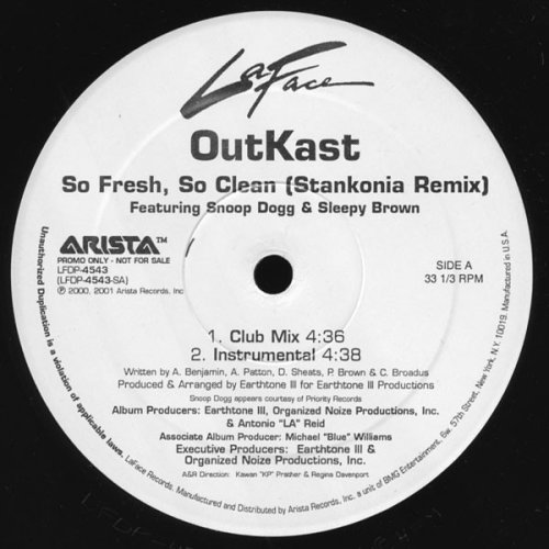 OutKast - So Fresh, So Clean (Stankonia Remix), 12", Promo