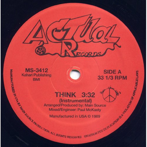 Main Source - Think / Atom, 12", Reissue