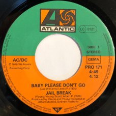 AC/DC - Baby Please Don't Go / Jail Break, 7", Promo, Reissue