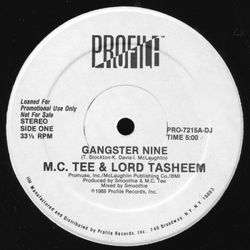 M.C. Tee & Lord Tasheem - Gangster Nine, 12", Promo