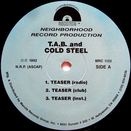 T.A.B. And Cold Steel - Teaser / Hitting Like A Time Bomb, 12"