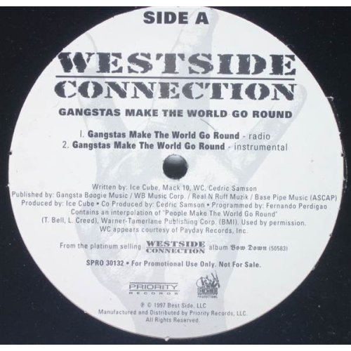 Westside Connection - Gangstas Make The World Go Round, 12", Promo