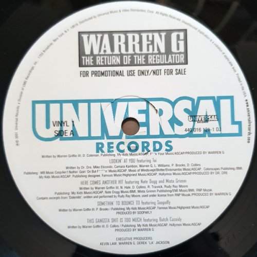 Warren G - The Return Of The Regulator, 2xLP, Promo