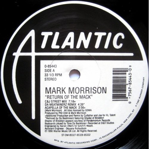 Mark Morrison - Return Of The Mack, 12"
