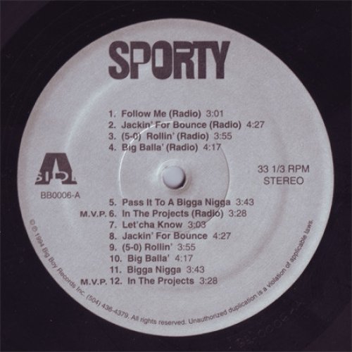 Sporty - Jackin' For Bounce, LP