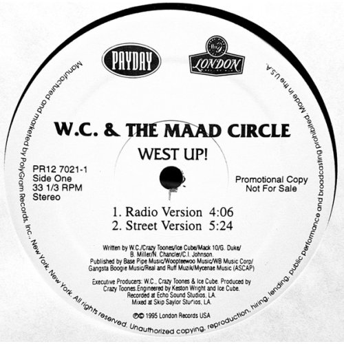 W.C. & The Maad Circle - West Up!, 12", Promo