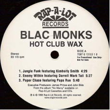 Blac Monks - Hot Club Wax, 12", Promo, Sampler