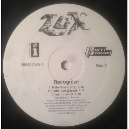 The Lox - Recognize, 12", Reissue