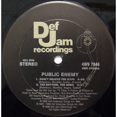 Public Enemy - Don't Believe The Hype, 12"
