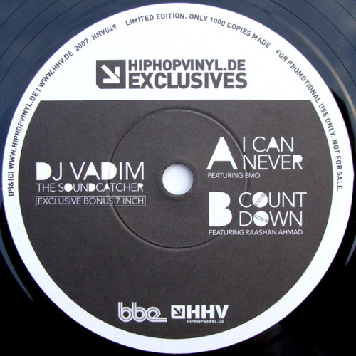 DJ Vadim - I Can Never / Countdown, 7", Promo