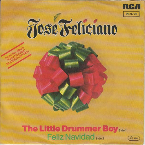 José Feliciano - The Little Drummer Boy, 7", Reissue