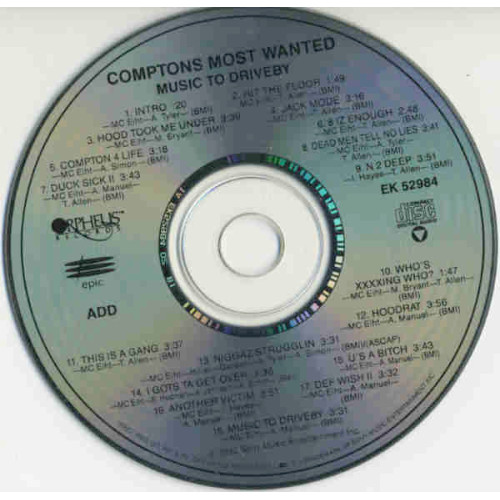 Comptons Most Wanted - Music To Driveby, CD