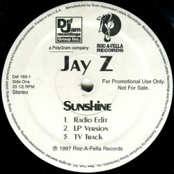 Jay Z - Sunshine, 12", Promo