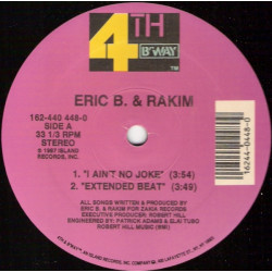 Eric B. & Rakim - I Ain't No Joke, 12", Repress