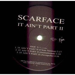 Scarface - It Ain't Part II, 12", Promo