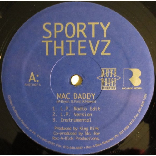 Sporty Thievz - Mac Daddy / Street Cinema, 12"