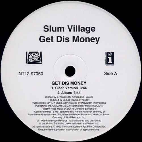 Slum Village - Get Dis Money, 12"