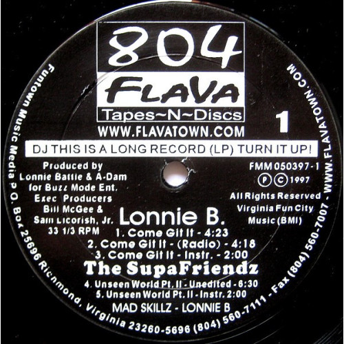 Lonnie B. / The SupaFriendz / Danja Mowf - Come Git It / Unseen World Pt. II / Make It Hot, LP