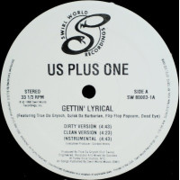 Us Plus One - Gettin' Lyrical / Poets Get Lyrical, 12"