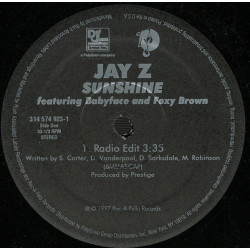 Jay Z featuring Babyface and Foxy Brown - Sunshine, 12"