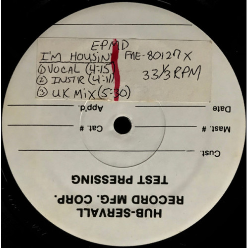 EPMD - I'm Housin' / Get Off The Bandwagon, 12", Test Pressing