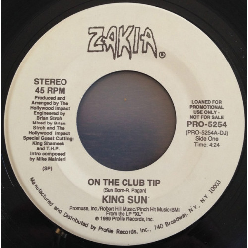 King Sun - On The Club Tip, 7", Promo