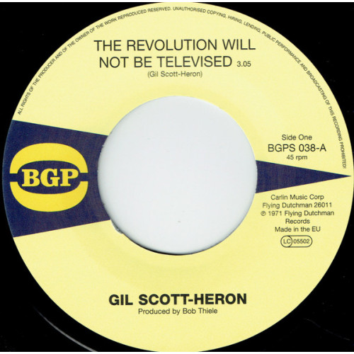 Gil Scott-Heron - The Revolution Will Not Be Televised, 7", Reissue