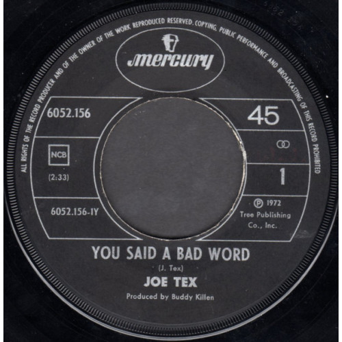 Joe Tex - You Said A Bad Word, 7"