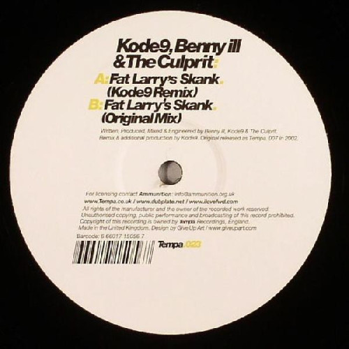 Kode9, Benny Ill & The Culprit - Fat Larry's Skank - Remix, 12"