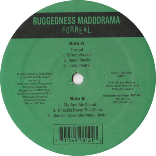 Ruggedness Madddrama - Forreal, 12"