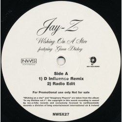 Jay-Z Featuring Gwen Dickey - Wishing On A Star, 12", Promo