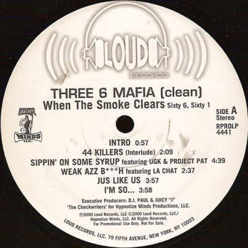 Three 6 Mafia - When The Smoke Clears, 2xLP, Promo