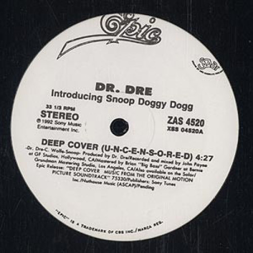 Dr. Dre Introducing Snoop Doggy Dogg - Deep Cover, 12", Reissue