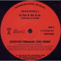 Makaveli - To Live & Die In L.A., 12", Promo