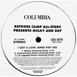 Refugee Camp All Stars Presents Melky And Day - I Got A Love Jones (Remixes), 12", Promo