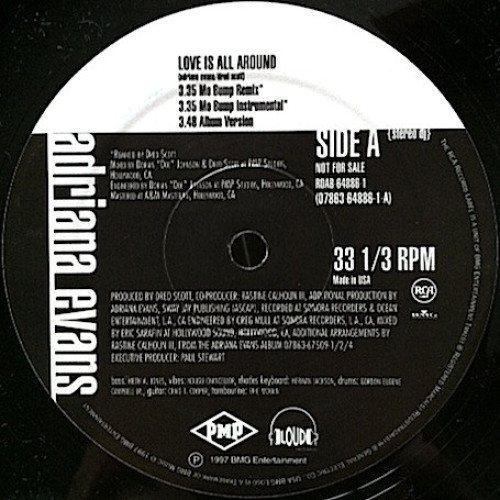 Adriana Evans - Love Is All Around, 12", Promo