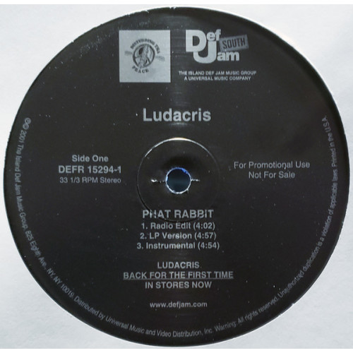 Ludacris - Phat Rabbit / U Got A Problem?, 12", Promo