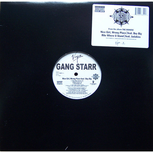 Gang Starr - Nice Girl, Wrong Place / Rite Where U Stand, 12"