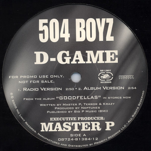 504 Boyz - D-Game, 12", Promo