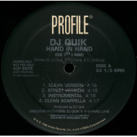 DJ Quik - Hand In Hand / The P***y Medley, 12", Promo