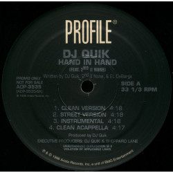DJ Quik - Hand In Hand / The P***y Medley, 12", Promo