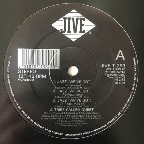A Tribe Called Quest - Jazz (We've Got), 12", Reissue