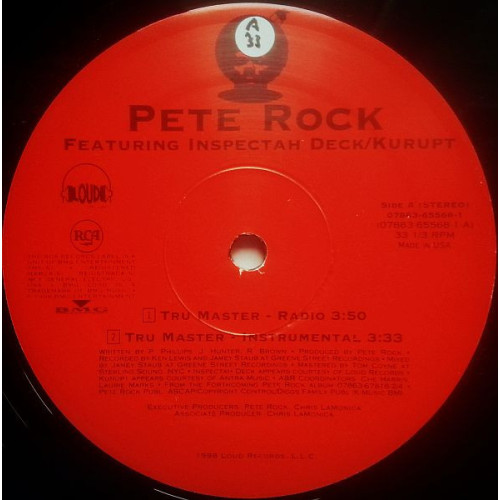 Pete Rock Featuring Inspektah Deck & Kurupt - Tru Master, 12", Promo