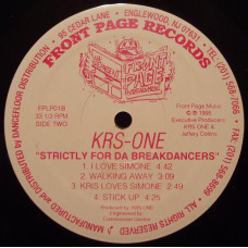 KRS-One - Strictly For Da Breakdancers, LP