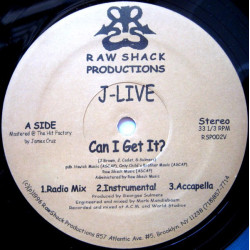 J-Live - Can I Get It? / Hush The Crowd, 12"