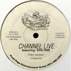 Channel Live Featuring KRS-One - Free Mumia, 12", Promo