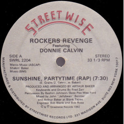 Rockers Revenge Featuring Donnie Calvin - Sunshine, Partytime, 12"