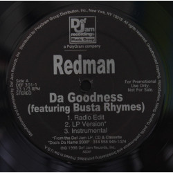 Redman - Da Goodness, 12", Promo