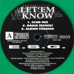 E.S.G. - Let 'Em Know, 12", Promo